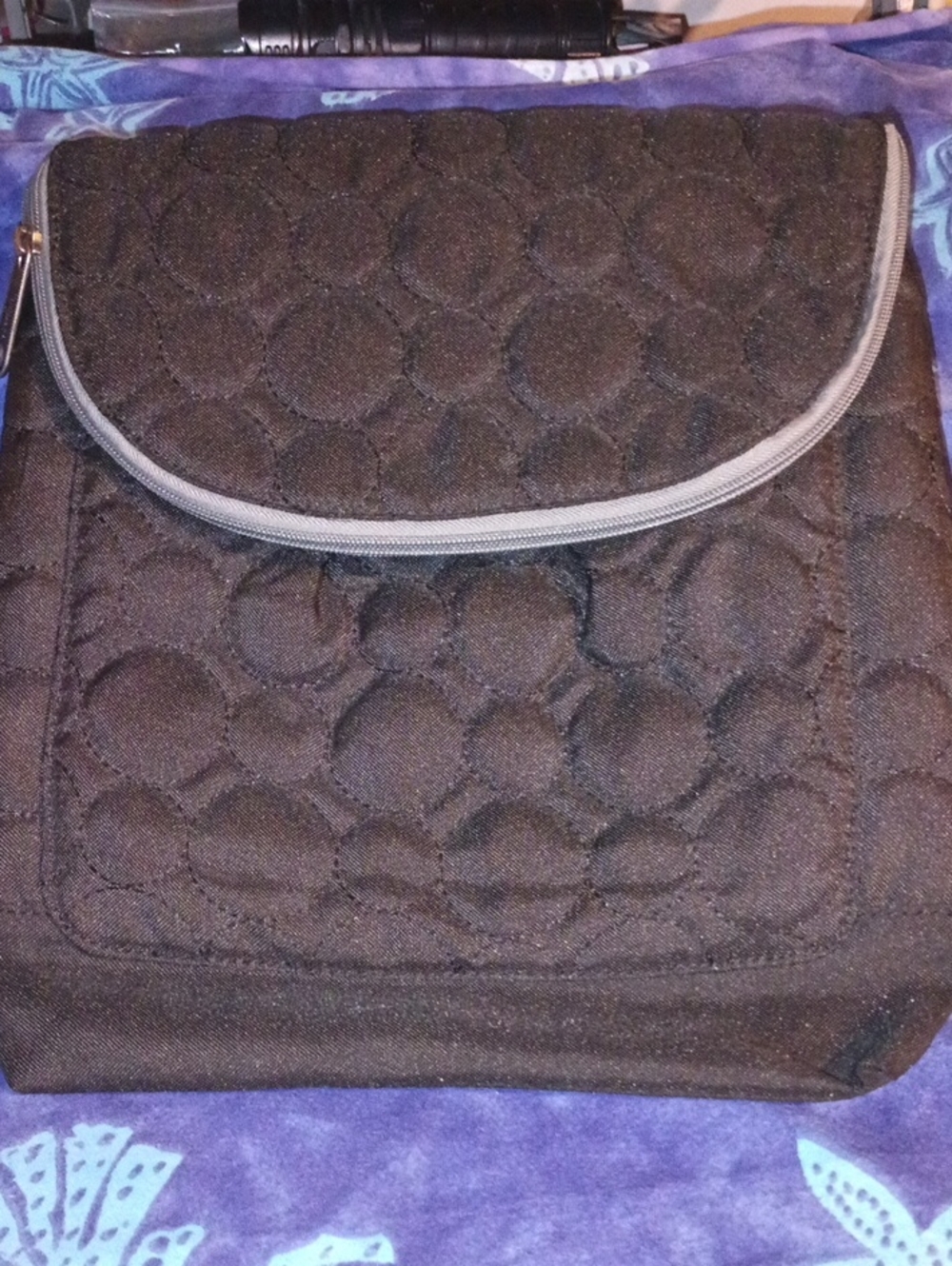 Quilted Black Crossbody Bag with Curved Flap